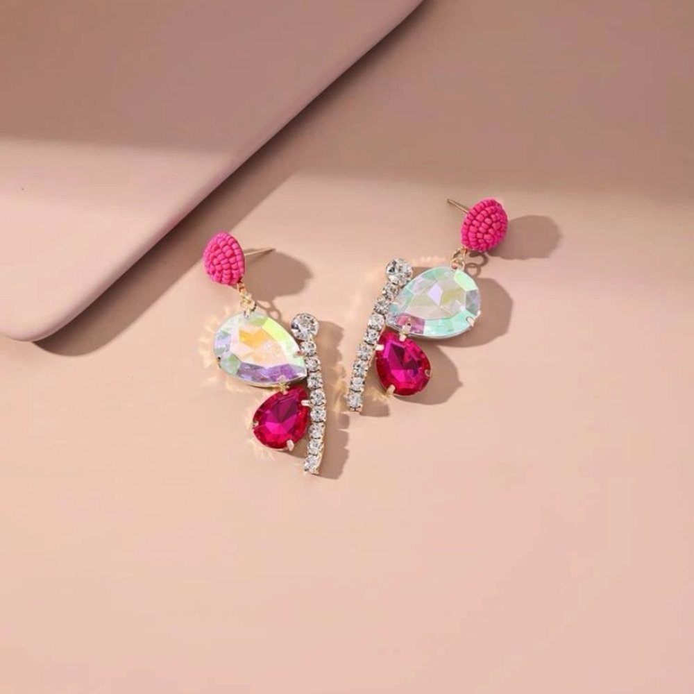 Glamorous Gemstone Drop Earrings - Picture 4 of 6